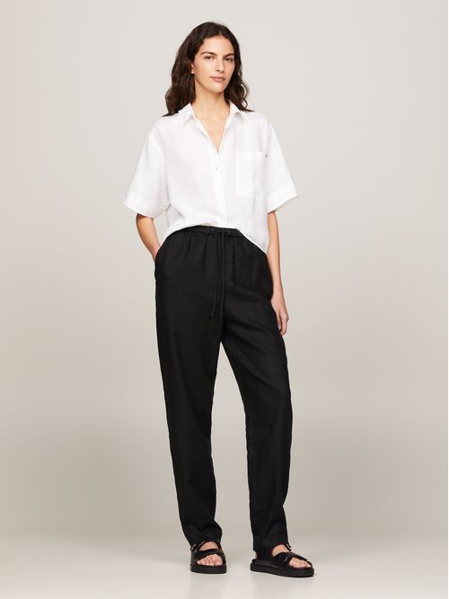 PANTALON CASUAL LINEN TAPER PULL ON PAN