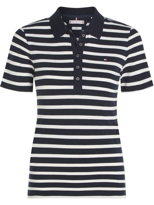 POLO 1985 SLIM PIQUE STRIPE POLO SS