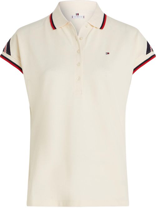 POLO REG STRIPE SLV POLO CAP SLEEVE