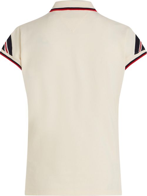 POLO REG STRIPE SLV POLO CAP SLEEVE