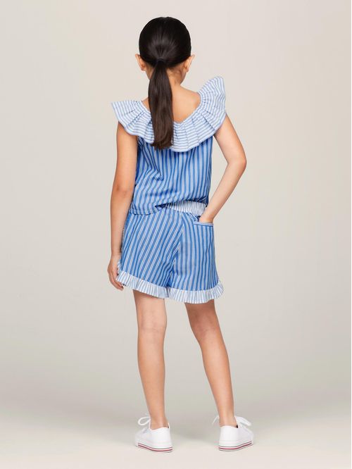 SHORT STRIPED RUFFLE SHORT NIÑA