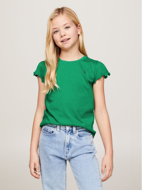 CAMISETA ESSENTIAL RUFFLE SLEEVE TOP S/ NIÑA