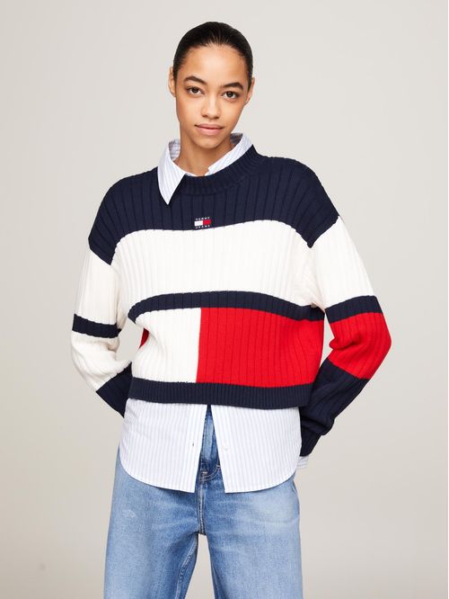 SWEATER TJW COLORBLOCK BADGE SWEATER