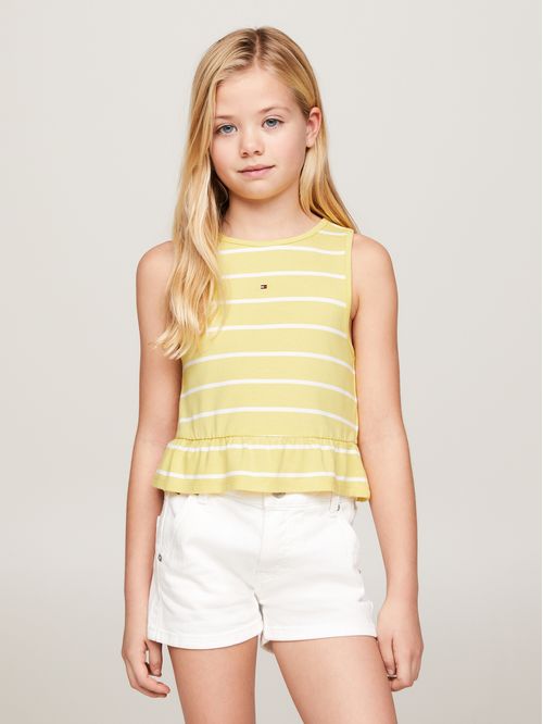 CAMISETA PEPLUM STRIPE TOP SLVLS NIÑA