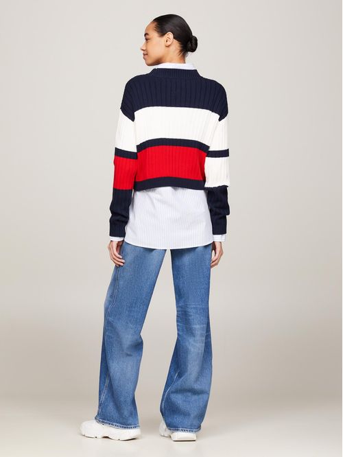 SWEATER TJW COLORBLOCK BADGE SWEATER