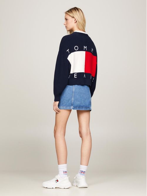 SWEATER TJW FLAG BADGE CARDIGAN