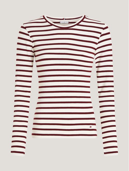 CAMISETA SLIM 5X2 RIB STRIPE C-NK LS