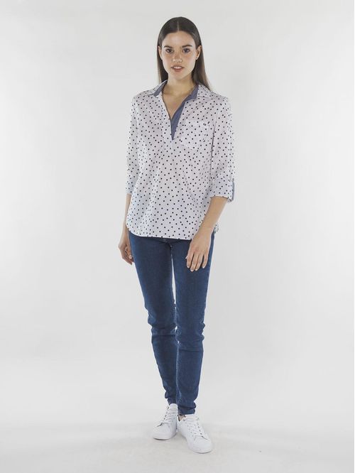 BLUSA OPN PLKT PPVR- DOT