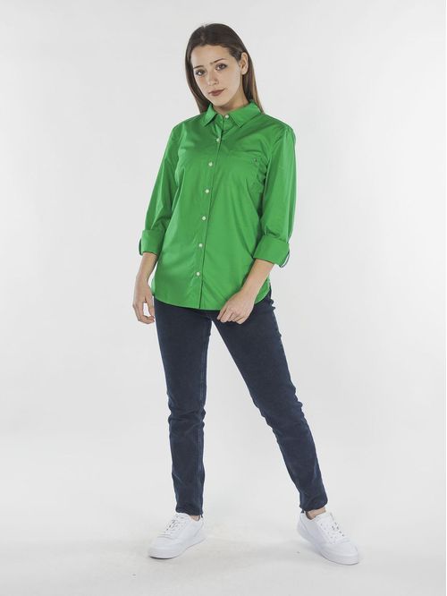 BLUSA SOLID ROLL TAB