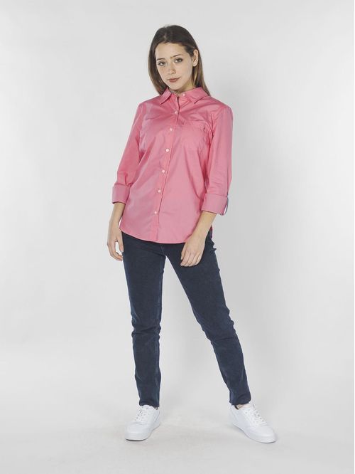 BLUSA SOLID ROLL TAB