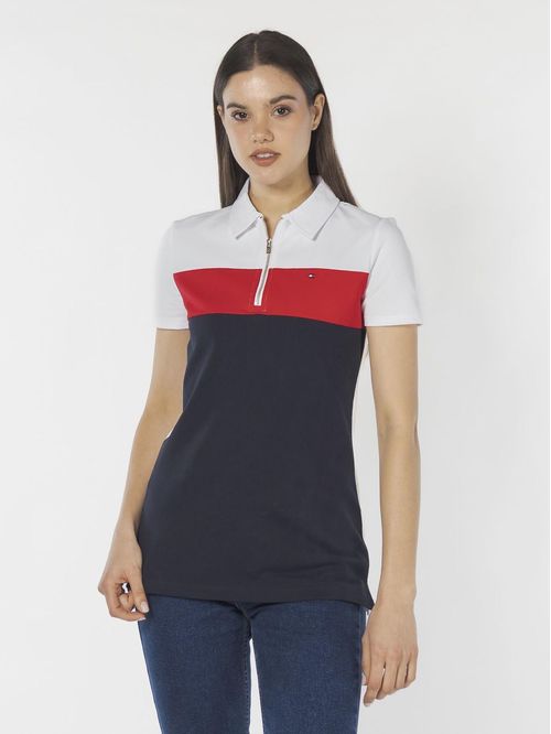 POLO CLRBLCK LOGO ZIP POLO