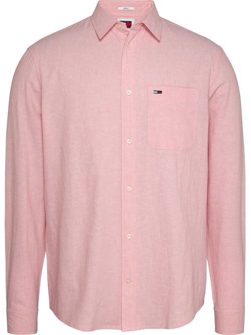 CAMISA M/L TJM REG LINEN BLEND SHIRT TH