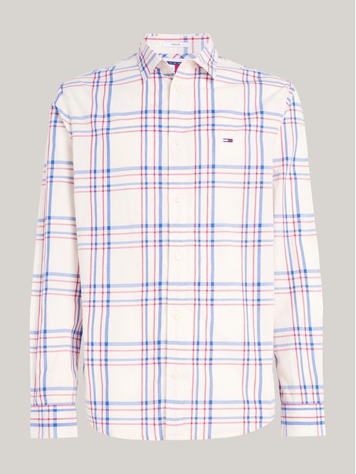 CAMISA M/L TJM REG POPLIN CHECK SHIRT