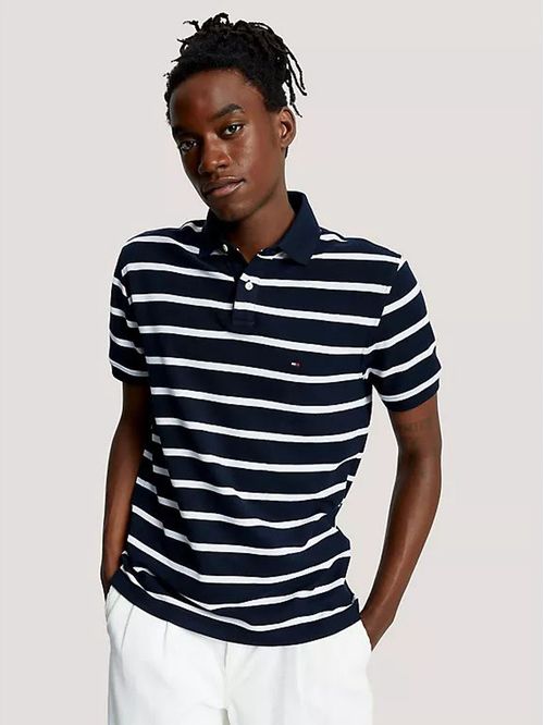 POLO M/C REG FIT REFINED STRIPE POLO