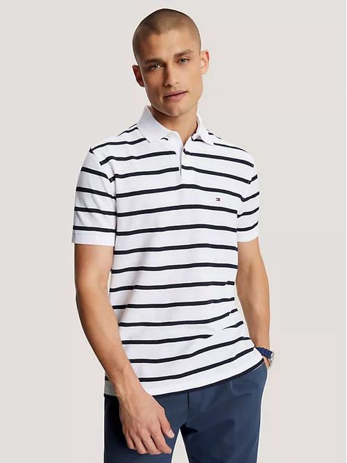 POLO M/C REG FIT REFINED STRIPE POLO