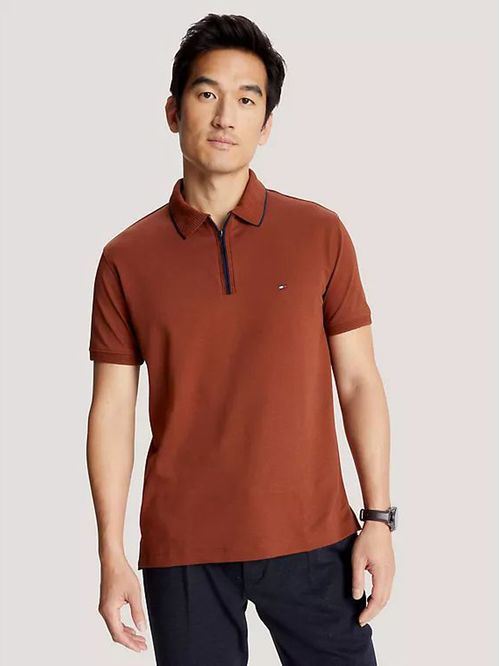 POLO M/C M WCC COTTON MODAL ZIP REG POL