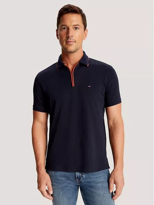 POLO M/C M WCC COTTON MODAL ZIP REG POL