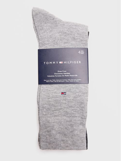 MEDIAS MENS 4PACK SOLIDS DRESS CREW
