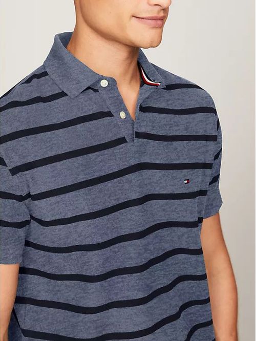 POLO M/C REG FIT REFINED STRIPE POLO