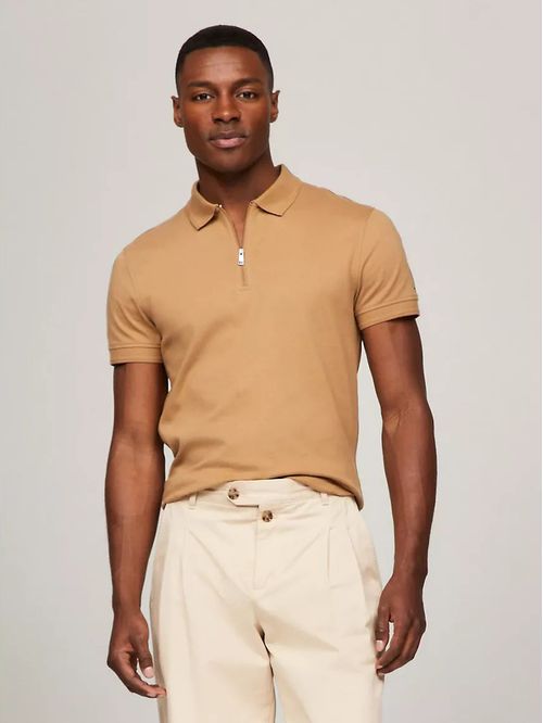 POLO M/C M DC INTERLOCK ZIP SLIM POLO
