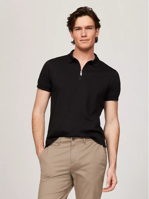 POLO M/C M DC INTERLOCK ZIP SLIM POLO