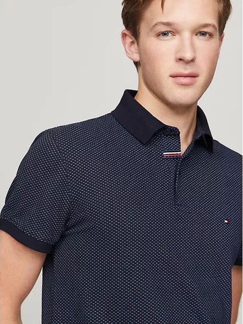 POLO M/C M MICRO PRINT SLIM POLO