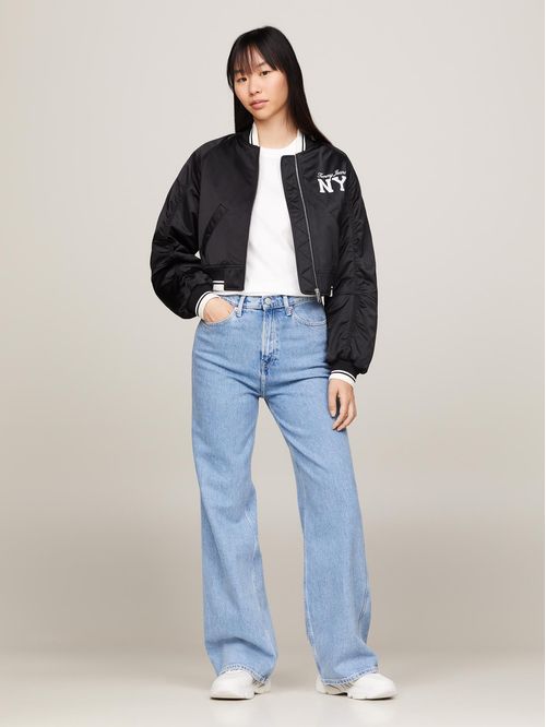 CASACA TJW CRP SATIN VARSITY BOMBER