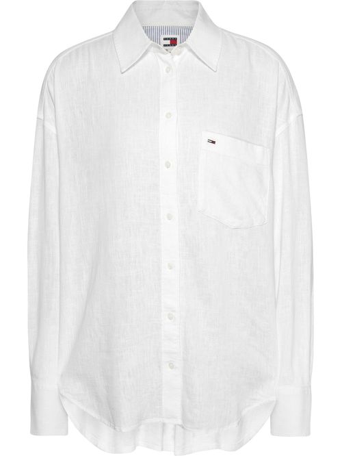 VESTIDO TJW SP OVR LINEN SHIRT TH