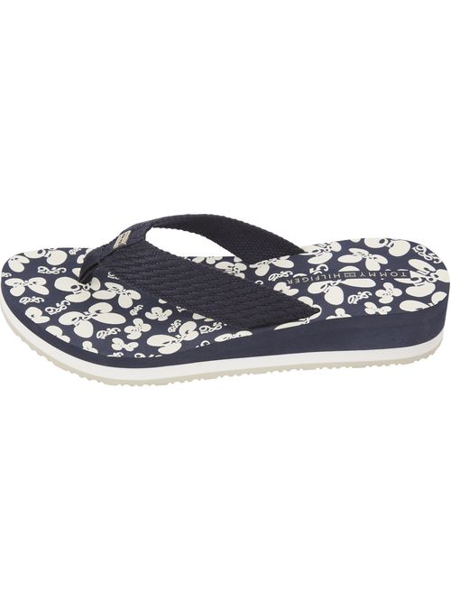 SLAPS FLORAL PRINT WEDGE BEACH SANDA