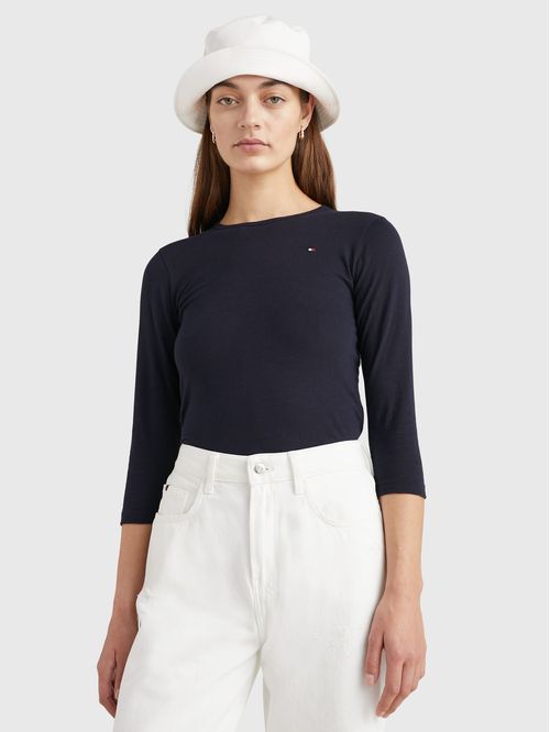 CAMISETA 1985 SLIM SLUB OPEN-NK 3/4 SLV TH