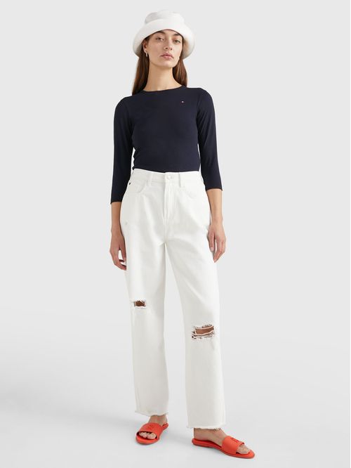 CAMISETA 1985 SLIM SLUB OPEN-NK 3/4 SLV TH