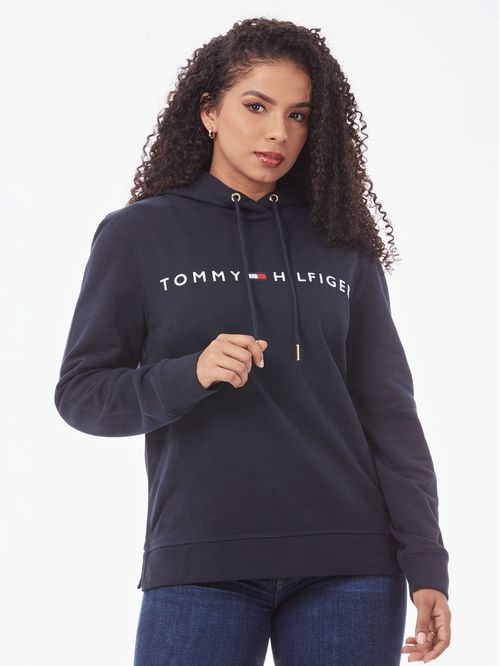 SWEATSHIRT W REG MONOGRAM EMB HOODIE LS TH