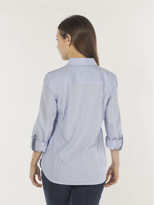 BLUSA ROLL TAB- CORNELL STRIPE TH