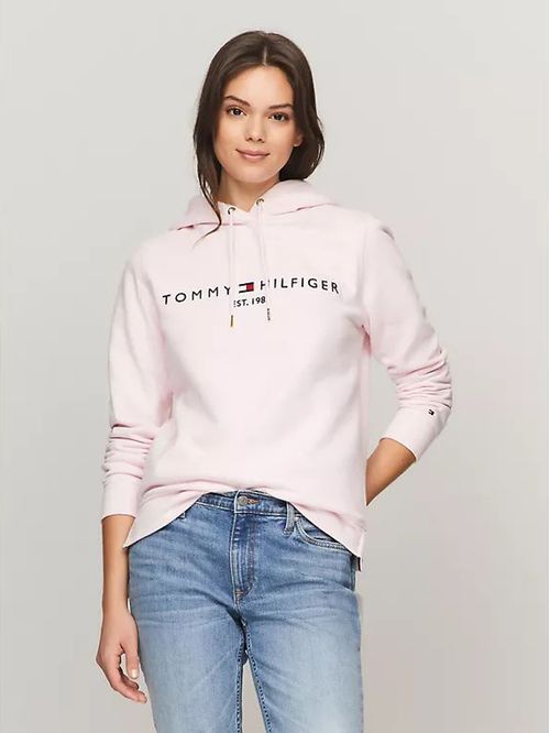 SWEATSHIRT W TH ESS HILFIGER FLEECE HOODI TH