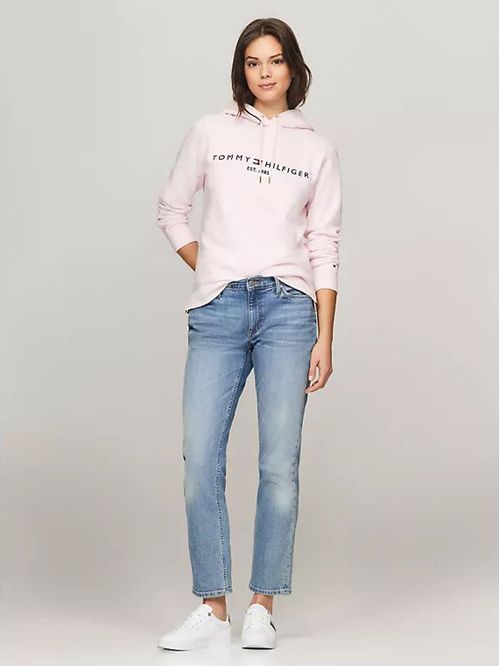 SWEATSHIRT W TH ESS HILFIGER FLEECE HOODI TH