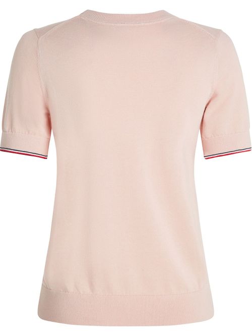 SWEATER CO JERSEY STITCH C-NK SS SWEAT