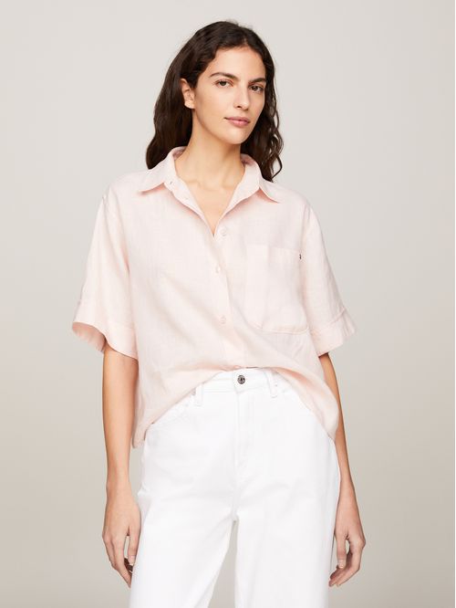 BLUSA LINEN SS SHIRT