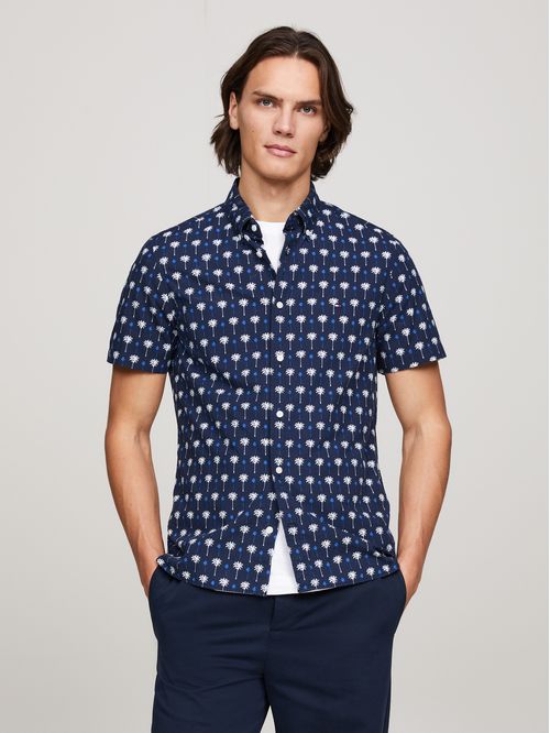 CAMISA MINI PALM PRINT SF SHIRT S/S