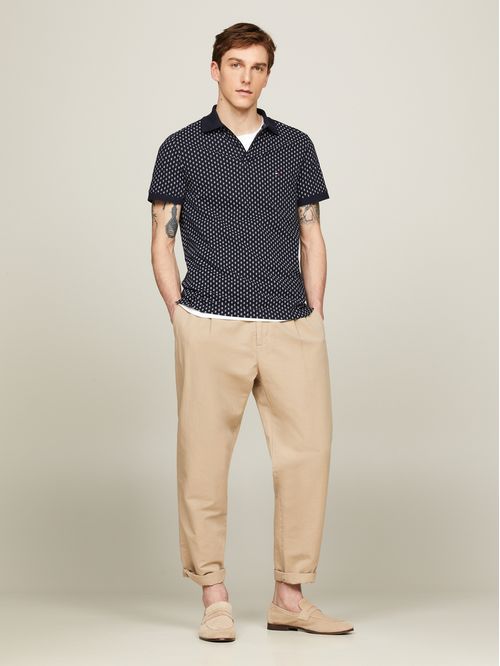 POLO M/C MICRO PRINT SLIM POLO