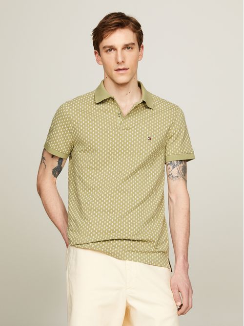 POLO M/C MICRO PRINT SLIM POLO