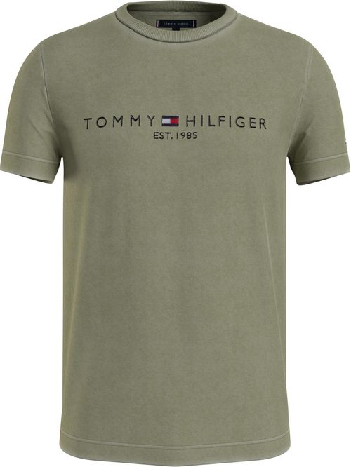 CAMISETA M/C GARMENT DYE TOMMY LOGO TEE TH