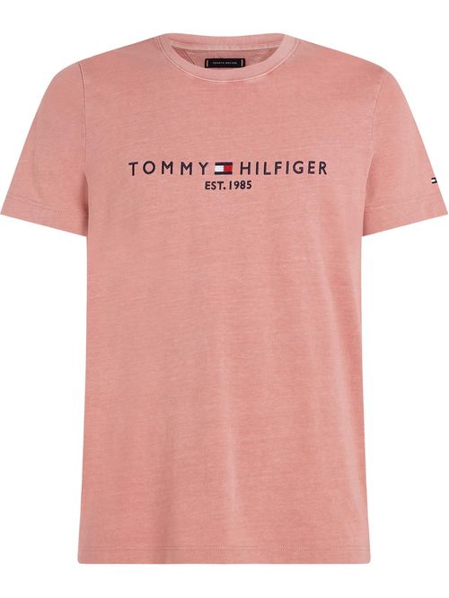 CAMISETA M/C GARMENT DYE TOMMY LOGO TEE TH
