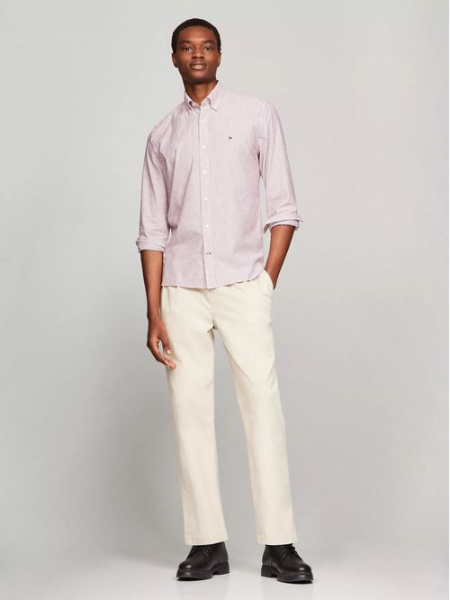 CAMISA M TOMMY STRETCH LS OXFORD STRI