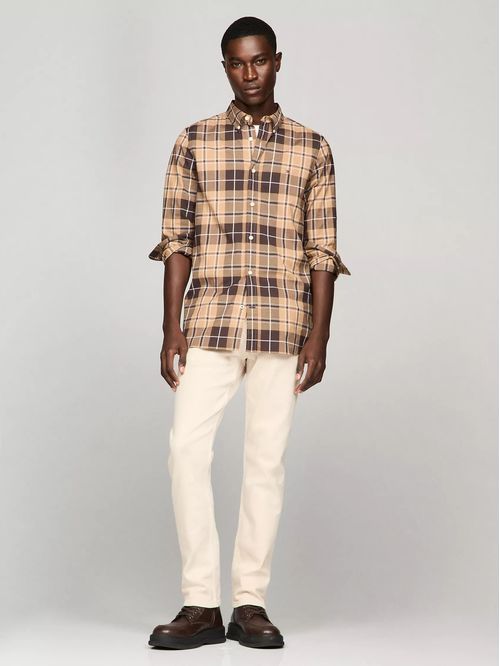 CAMISA M CORE FLEX POPLIN SF PLAID SH