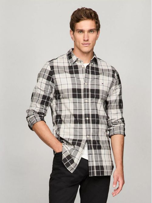 CAMISA M CORE FLEX POPLIN SF PLAID SH