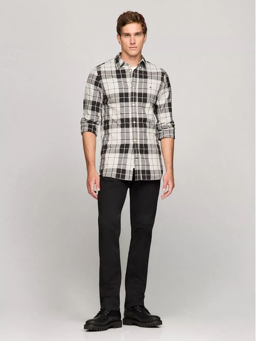 CAMISA M CORE FLEX POPLIN SF PLAID SH