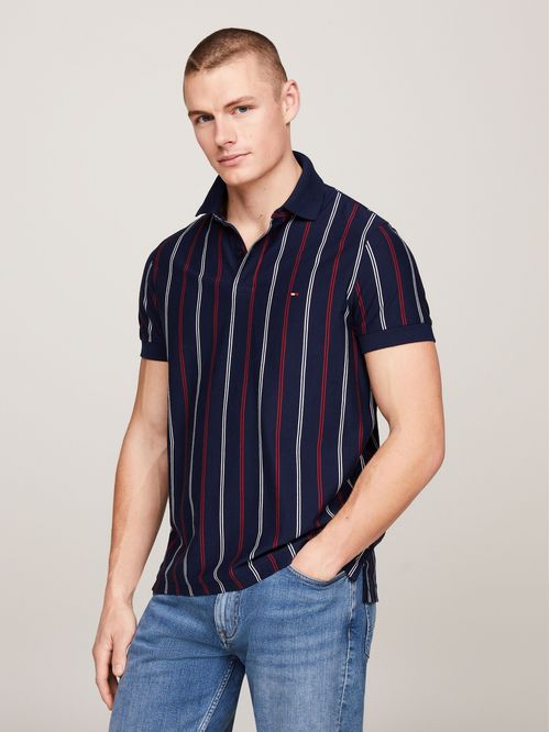 POLO M/C VERTICAL STRIPE REG POLO TH