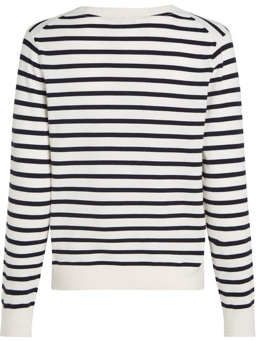 SWEATER CO JERSEY STITCH V-NK SWEATER TH