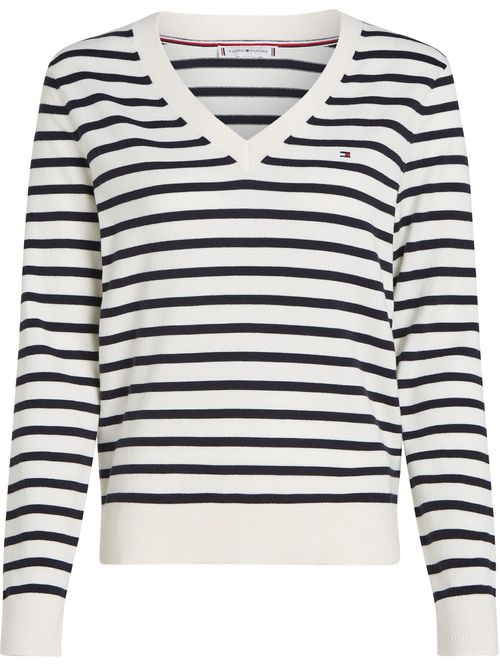 SWEATER CO JERSEY STITCH V-NK SWEATER TH