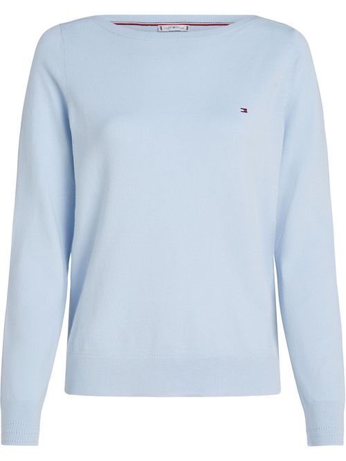 SWEATER CO JERSEY STITCH BOAT-NK SWEAT TH